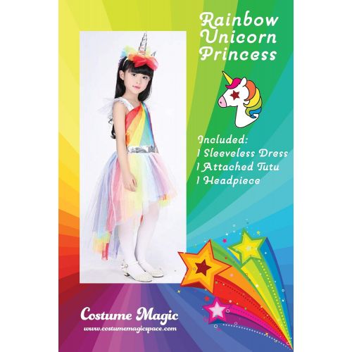  Costume Magic Girls Rainbow Unicorn Princess Dress Up Costume