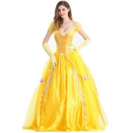 CostumeStore Belle Costume for Women Adult Belle Dress Yellow Belle Cosplay Halloween