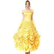 CostumeStore Belle Costume for Women Adult Belle Dress Yellow Belle Cosplay Halloween