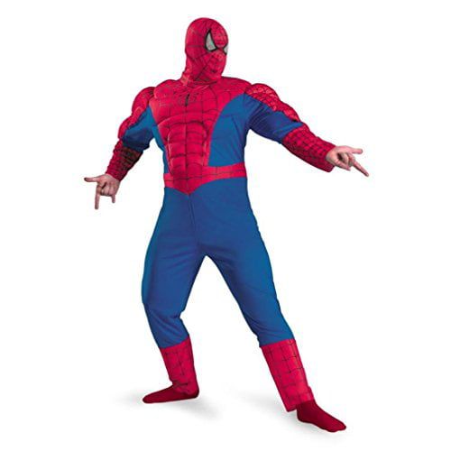  Morris Costumes Spiderman Classic Muscle Chest Halloween Adult Costume - One Size