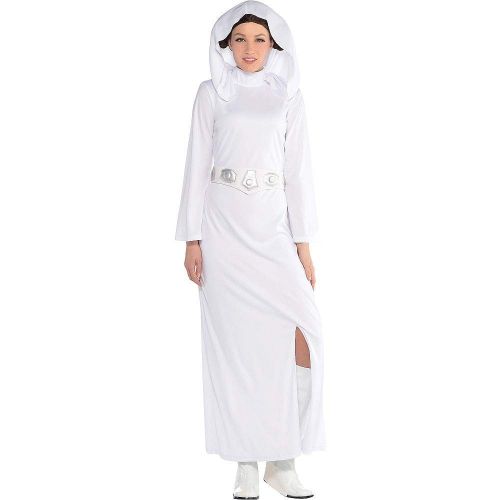  Costumes USA Star Wars Princess Leia Costume for Adults, Size Medium, Includes a Dress, a Wig, a Belt, and a Hood