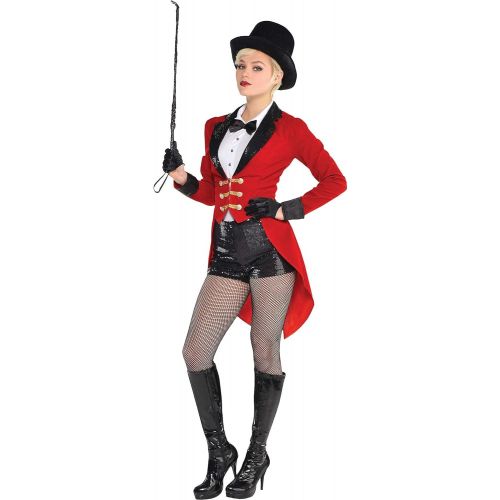  할로윈 용품Costumes USA Amscan Circus Ringmaster Costume for Adults, Includes a Bodysuit, and a Red Jacket