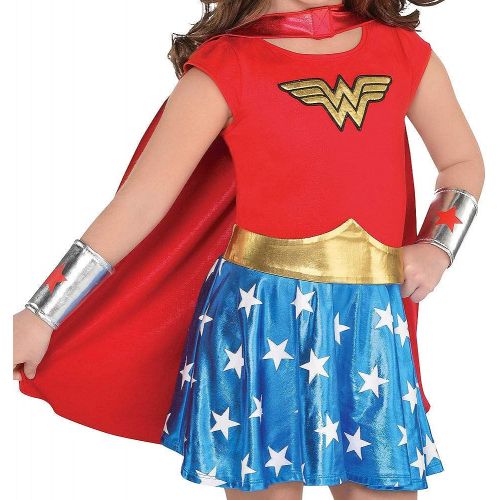  할로윈 용품Costumes USA Wonder Woman Halloween Costume for Girls Size 3-4T, Includes Dress, Cape, Headband, Gauntlets and More