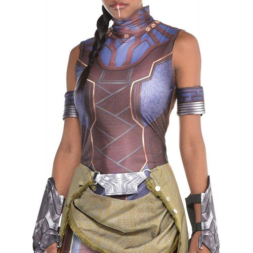  할로윈 용품Costumes USA Black Panther Shuri Costume for Women, Includes a Catsuit, Armbands, Gloves, and a Sash Belt