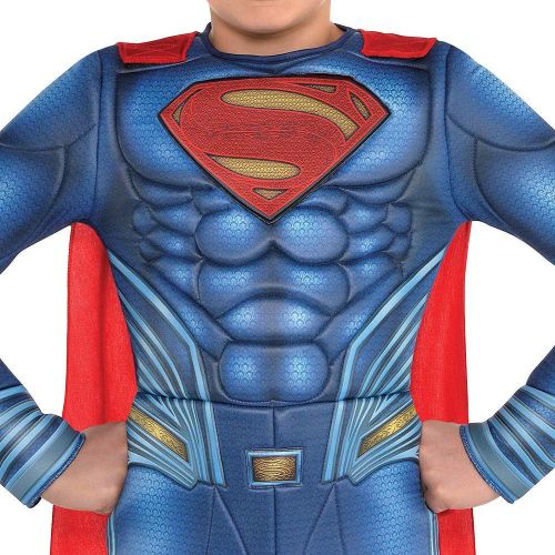 할로윈 용품Costumes USA Justice League Part 1 Superman Muscle Costume for Boys, Includes a Padded Jumpsuit and a Cape