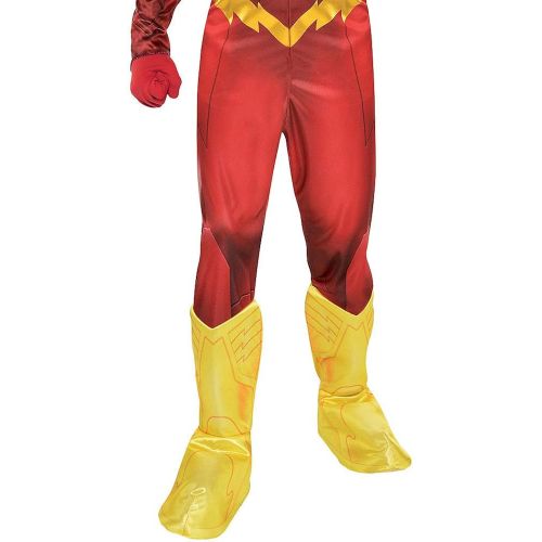  할로윈 용품Costumes USA DC Comics: The New 52 The Flash Muscle Costume for Boys, Includes a Padded Jumpsuit and a Mask