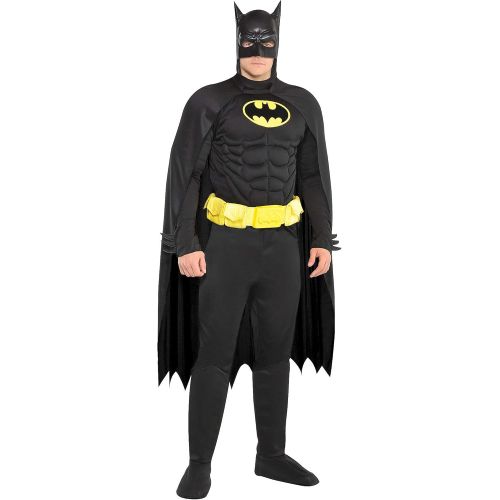  할로윈 용품Costumes USA Batman Halloween Costume for Men, Standard Size, Includes Jumpsuit, Mask, Cape and More