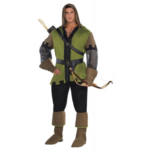  Costumes USA AMSCAN Prince of Thieves Robin Hood Halloween Costume for Men, Plus Size, with Included Accessories