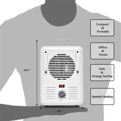 코스트웨이 Costway Electric Portable Utility Space Heater Thermostat Room 1500W Air Heating Wall