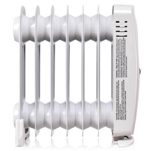 코스트웨이 Costway 700W Portable Mini Electric Oil Filled Radiator Heater Safe Room ComforTemp