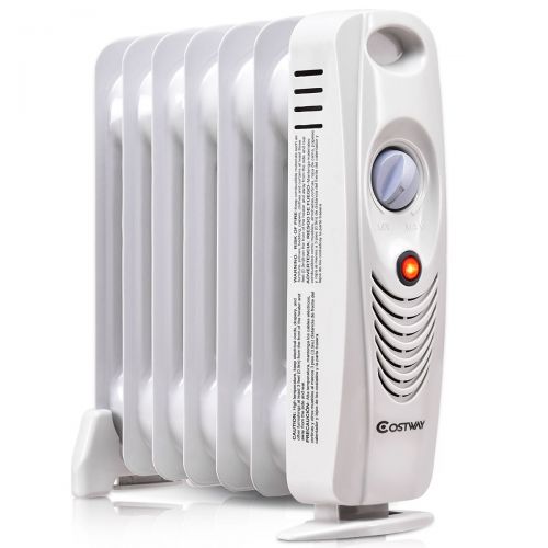 코스트웨이 Costway 700W Portable Mini Electric Oil Filled Radiator Heater Safe Room ComforTemp