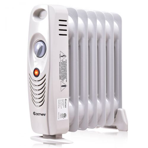 코스트웨이 Costway 700W Portable Mini Electric Oil Filled Radiator Heater Safe Room ComforTemp