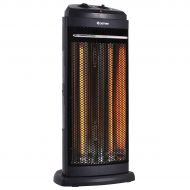 Costway Infrared Electric Quartz Heater Living Room Space Heating Radiant Fire Tower
