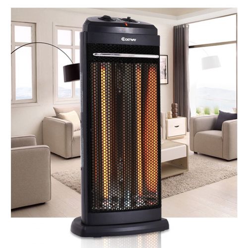 코스트웨이 Costway Infrared Electric Quartz Heater Living Room Space Heating Radiant Fire Tower