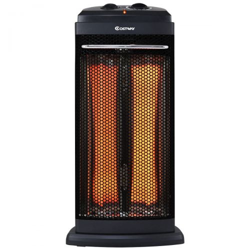 코스트웨이 Costway Infrared Electric Quartz Heater Living Room Space Heating Radiant Fire Tower