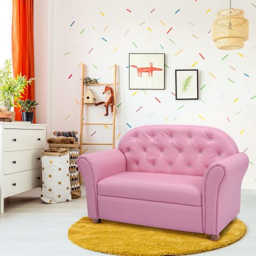 코스트웨이 Costway Kids Sofa Princess Armrest Chair Lounge Couch Children Toddler Gift