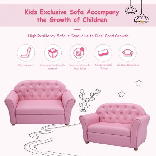 코스트웨이 Costway Kids Sofa Princess Armrest Chair Lounge Couch Children Toddler Gift