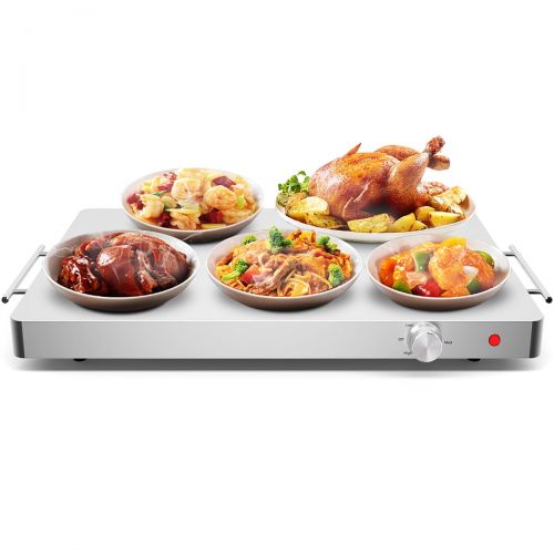 코스트웨이 Costway Electric Warming Tray Food Dish Warmer Stainless Steel Hot Plate Buffet Tabletop