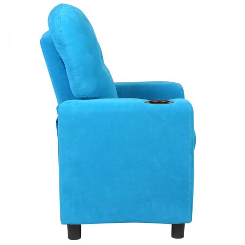 코스트웨이 Costway Kids Recliner Armchair Childrens Furniture Sofa Seat Couch Chair wCup Holder Blue