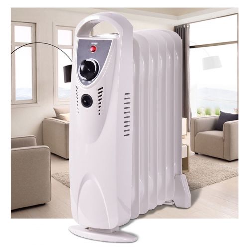 코스트웨이 Costway Portable 700W Electric Oil Filled Radiator Heater Thermostat Room Radiant Heat