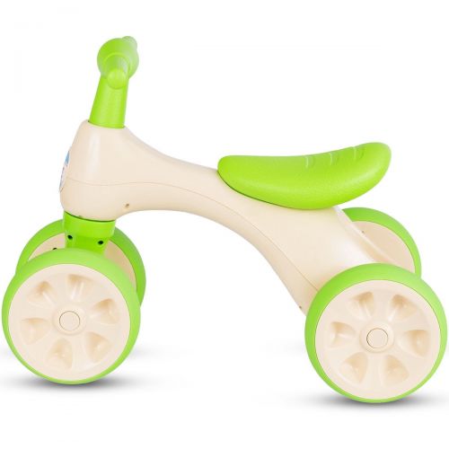 코스트웨이 Costway Baby Balance Bike No Pedal Bicycle Children Walker 4 Wheels w Sound & Storage