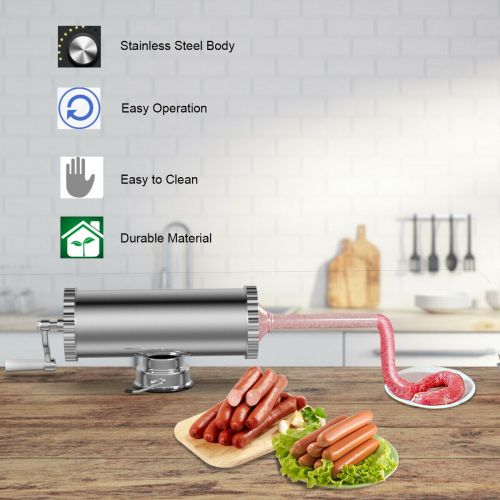 코스트웨이 Costway 3L Manual Sausage Stuffer Maker Meat Filler Machine w Suction Base Commercial