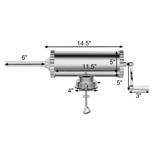 코스트웨이 Costway 3L Manual Sausage Stuffer Maker Meat Filler Machine w Suction Base Commercial