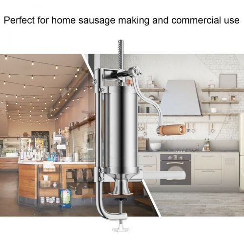 코스트웨이 Costway Stainless Steel Vertical Sausage Stuffer 3L Maker Meat Filler Commercial