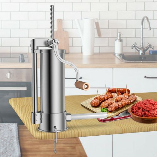 코스트웨이 Costway 6L 10LB Sausage Stuffer Maker Meat Filler Stainless Steel Commercial Restaurant