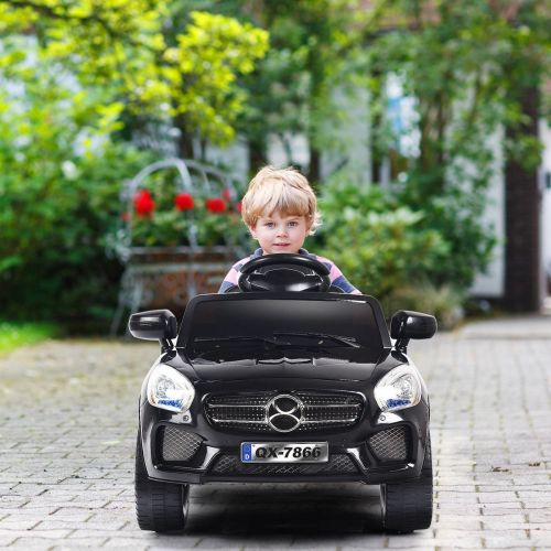 코스트웨이 Costway 6V Kids Ride On Car RC Remote Control Battery Powered w LED Lights MP3 RedBlack