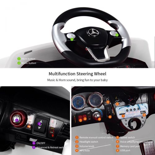 코스트웨이 Costway Mercedes Benz ML350 6V Electric Kids Ride On Car Licensed MP3 RC Remote Control
