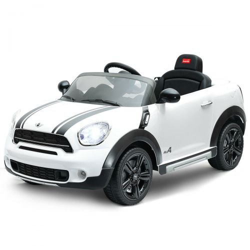 코스트웨이 Costway 12V Electric Mini Countryman Licensed Kids Ride On Car Remote Controller White