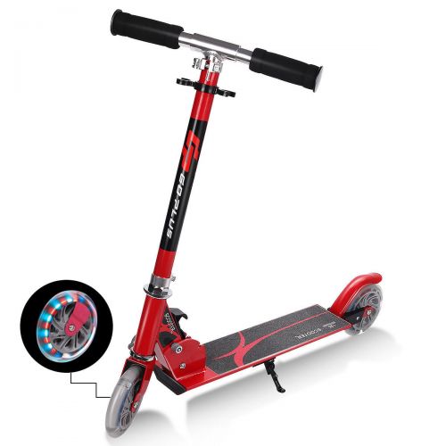 코스트웨이 Costway Goplus Folding Aluminum 2 Wheel Kids Kick Scooter Adjustable Height LED Light Up