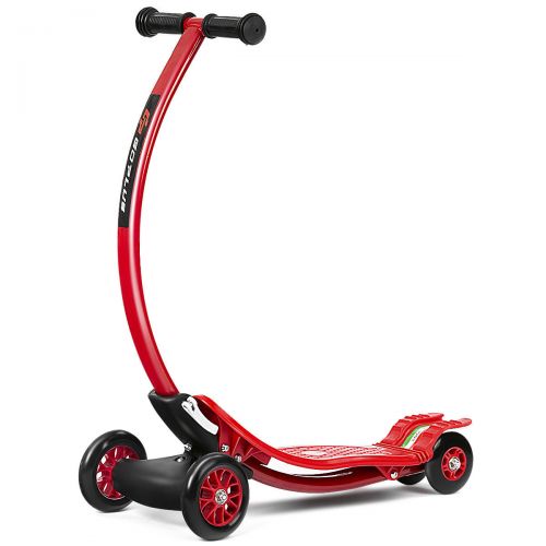 코스트웨이 Costway Goplus Aluminum Portable Foldable Kick U Shape Scooter for Children Kids Wheels Outdoor