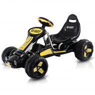 Costway Go Kart Kids Ride On Car Pedal Powered Car 4 Wheel Racer Toy Stealth Outdoor