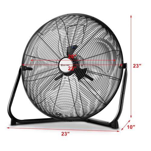 코스트웨이 Costway 20 High Velocity Fan Commercial Industrial Grade 3-Speed Floor Fan 360 degree