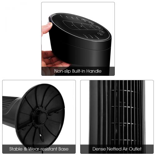 코스트웨이 Costway 40 LCD Tower Fan Digital Control Oscillating Cooling Bladeless