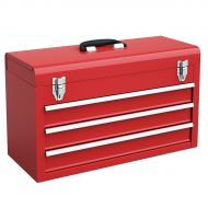 [아마존베스트]Costway Portable Tool Chest Box Storage Cabinet Garage Mechanic Organizer 3 Drawers Red