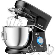 [아마존베스트]COSTWAY Stand Mixer, 660W Tilt-head Electric Kitchen Food Mixer with 6-Speed Control, 7.5-Quart Stainless Steel Bowl, Dough Hook, Beater, Whisk (Red-update)