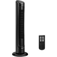 COSTWAY Tower Fan, 40 Portable Oscillating Tower Fan, 3-Speed Digital Control/w Remote Control, 7.5-Hour Timer, LCD Display, Tower Fan for Bedrooms, Living Rooms, Kitchen, Offices