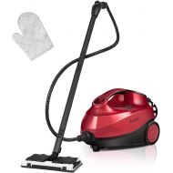 [아마존베스트]COSTWAY 2000W Multipurpose Steam Cleaner with 19 Accessories, Household Steamer w/ 1.5L Tank for Chemical-Free Cleaning, Heavy Duty Rolling Cleaning Machine for Carpet, Floors, Win