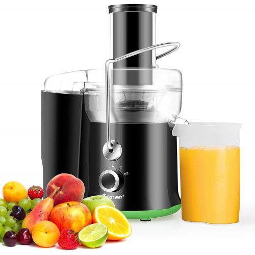 코스트웨이 [아마존베스트]COSTWAY Juicer Machine, Centrifugal Juicer with 3-Inch Wide Mouth, BPA-Free Stainless Steel Juicer Maker with 2-Speed Control, High Speed Masticating Juicer Extractor for Fruits an