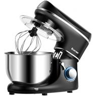 [아마존베스트]COSTWAY 1300 W Food Processor Kneading Machine, 5.5 L Mixing Machine, 10 Levels Dough Machine Including Whisk, Dough Hook, Whisk and Splash Guard (Black)