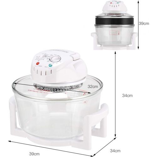 코스트웨이 [아마존베스트]COSTWAY Halogen Oven Hot Air Oven Halogen Oven Hot Air Grill with Extension Ring 17L / 1400W / Timer / 65°C - 250°C