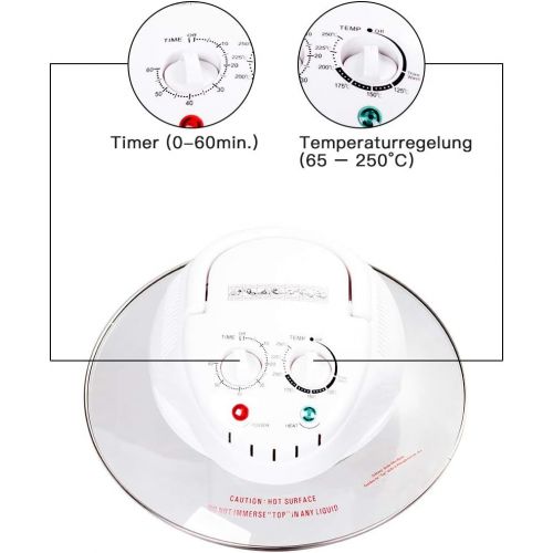 코스트웨이 [아마존베스트]COSTWAY Halogen Oven Hot Air Oven Halogen Oven Hot Air Grill with Extension Ring 17L / 1400W / Timer / 65°C - 250°C