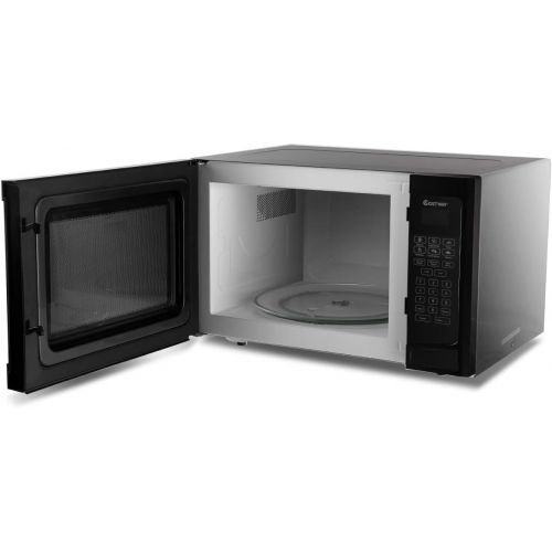 코스트웨이 COSTWAY Programmable Microwave Oven Countertop Convection Smart Sensor Easy Clean Interior and LED Lighting with Auto and Time Defrost, Quick cook setting 1000W,1.1 cu.ft