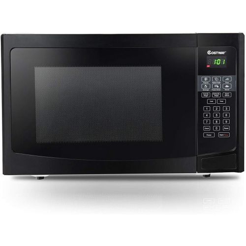 코스트웨이 COSTWAY Programmable Microwave Oven Countertop Convection Smart Sensor Easy Clean Interior and LED Lighting with Auto and Time Defrost, Quick cook setting 1000W,1.1 cu.ft