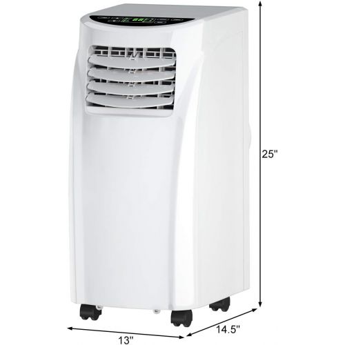 코스트웨이 COSTWAY Portable Air Conditioner with Remote Control Dehumidifier Function Window Wall Mount (10,000 BTU)