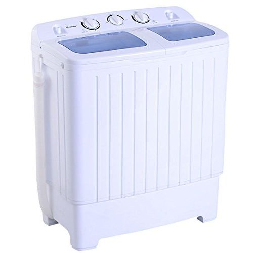 코스트웨이 COSTWAY Washing Machine Portable Mini Compact Twin Tub 11lb Washing Machine Washer Spin Dryer by Costway