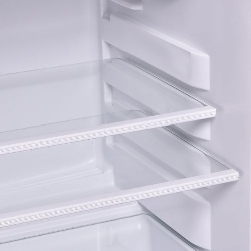 코스트웨이 COSTWAY Compact Refrigerator, 2-Door 3.4 cu. ft. Under Counter Fridge, Freezer Cooler Unit for Dorm, Office, Apartment with Adjustable Removable Glass Shelves(White)